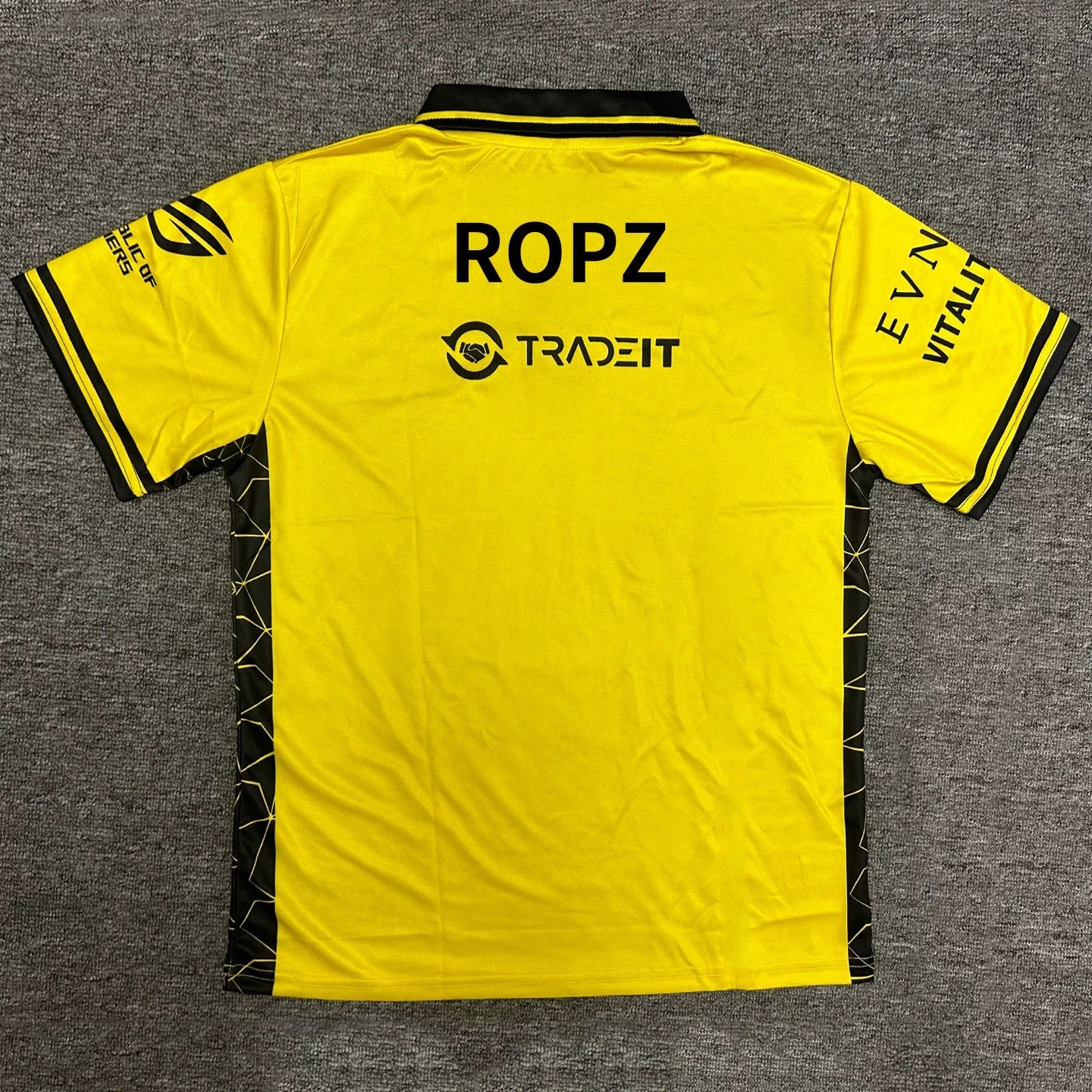 2025 Vitality Team | CSGO ZYWOO/ROPZ Yellow Polo Shirt - Image 3