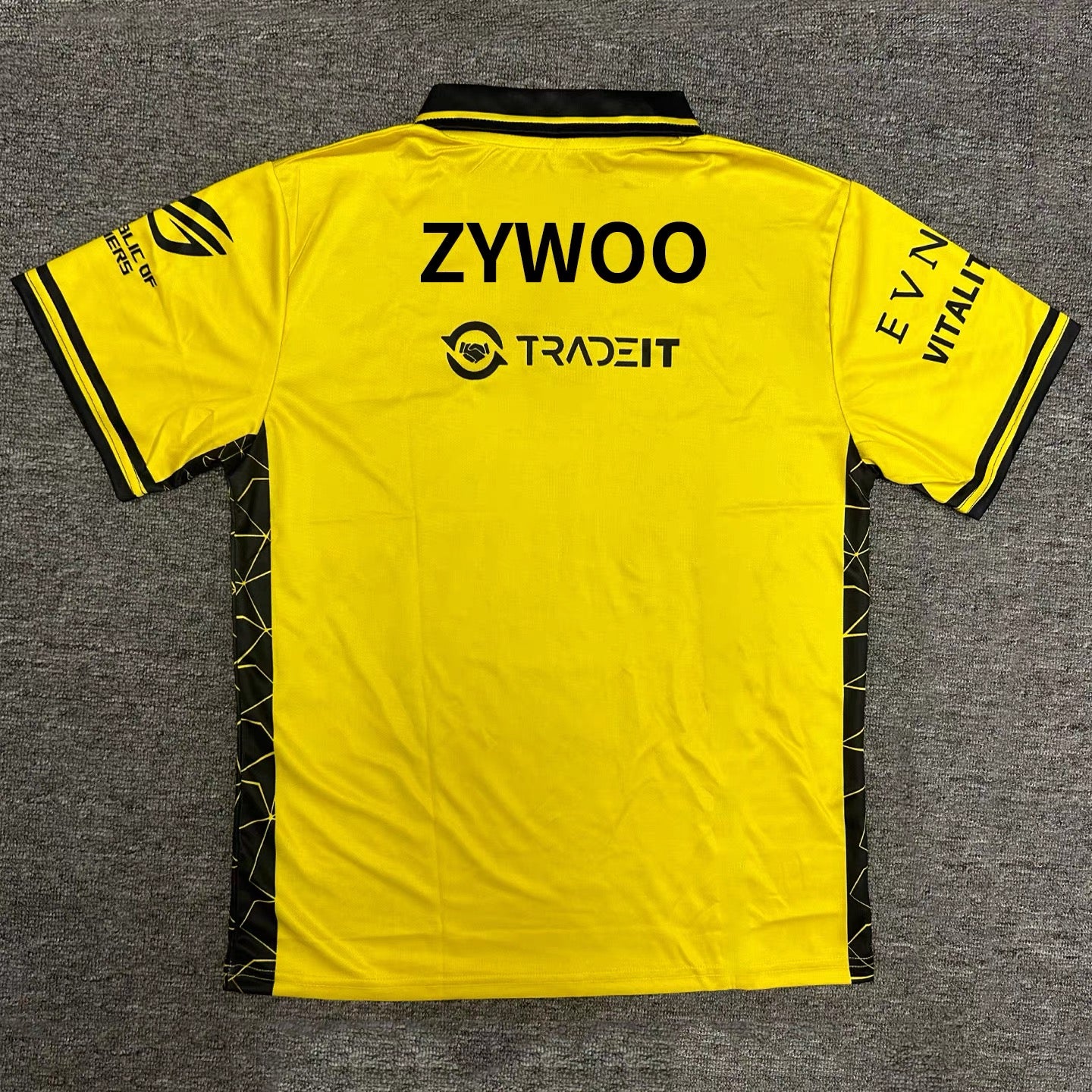 2025 Vitality Team | CSGO ZYWOO/ROPZ Yellow Polo Shirt - Image 6