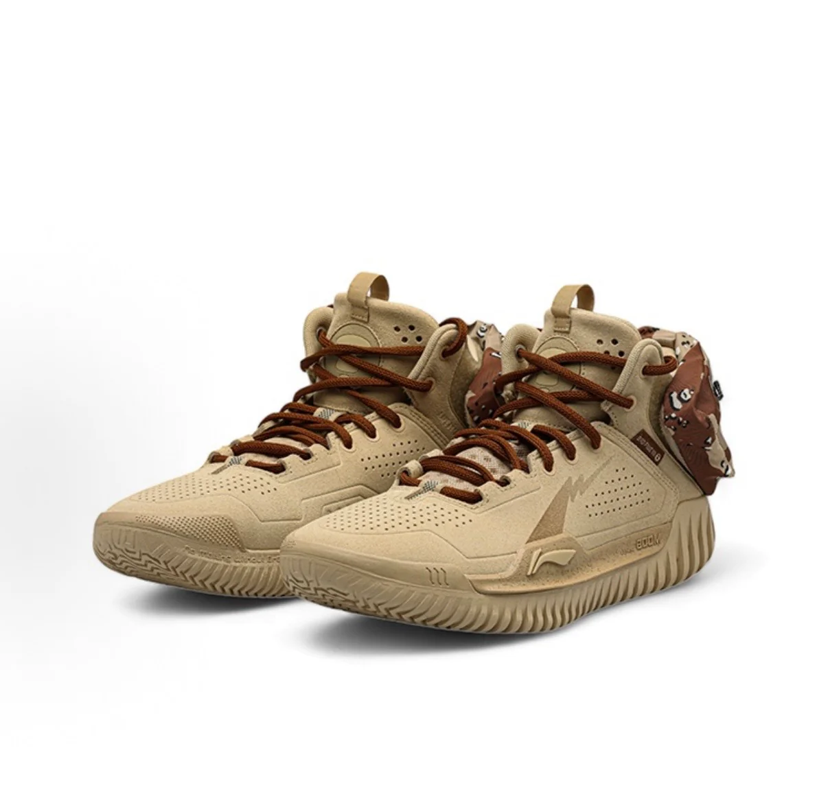 Aape x R.J. Hampton | Li-Ning Badfive 3 Mid - Brown - Image 2