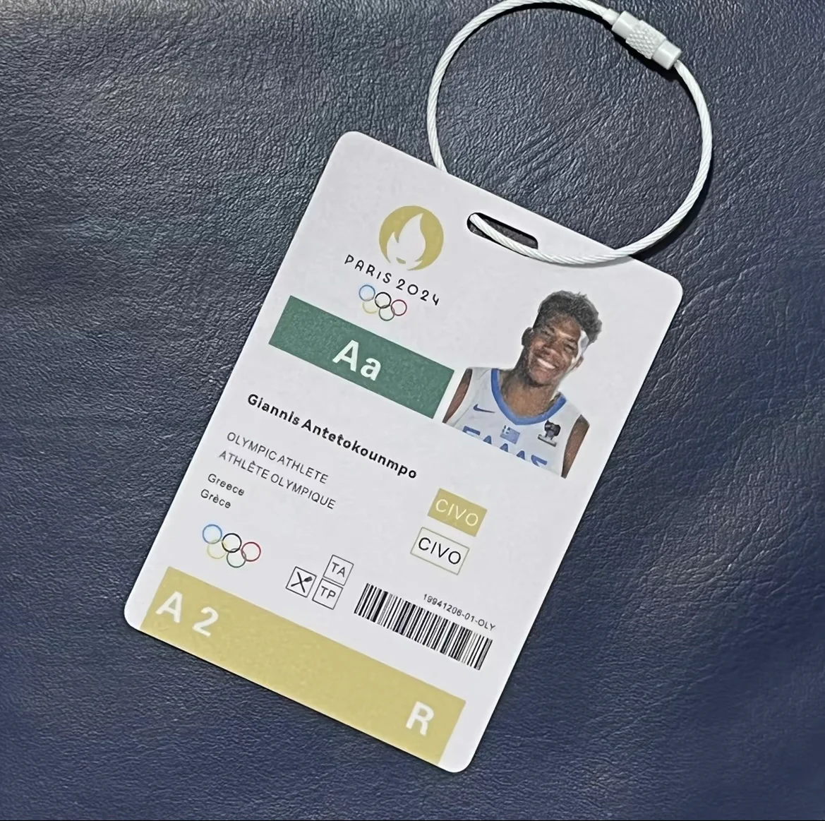 American Dream Team Paris Basketball Player ID/Backpack Pendant - Image 15