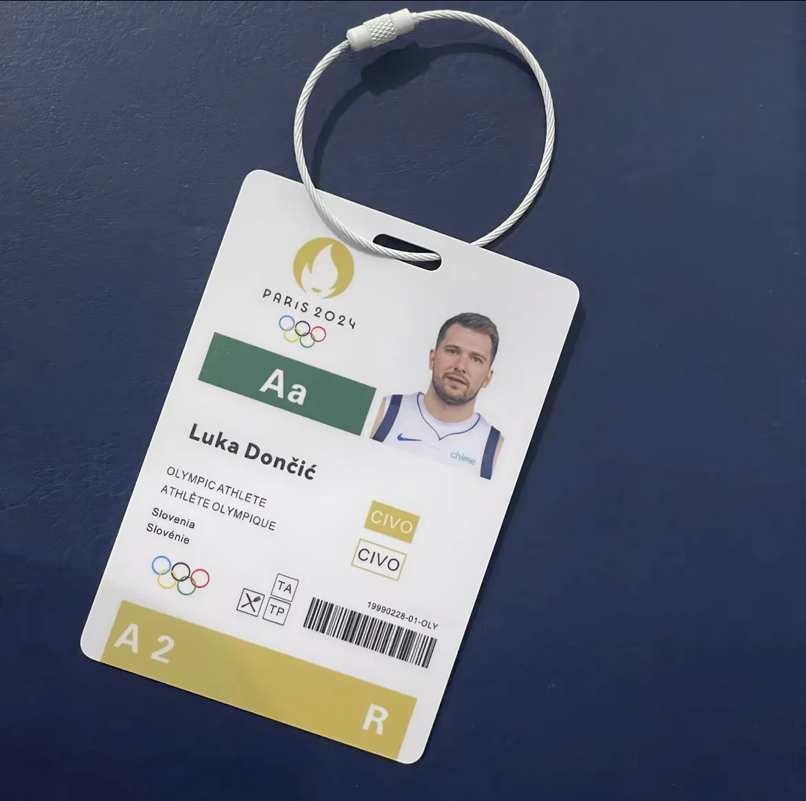 American Dream Team Paris Basketball Player ID/Backpack Pendant - Image 9
