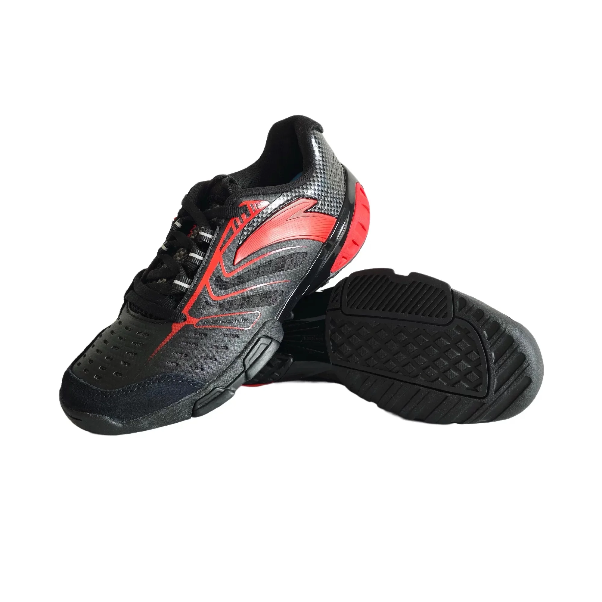 Anta 2 National Team Professional Fencing Shoes - Black/Red - Image 2