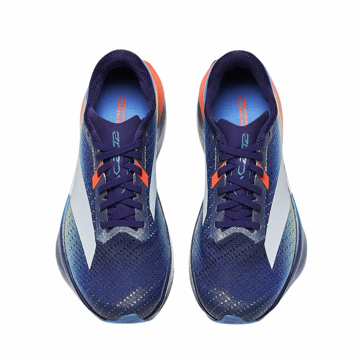 (Women & Men)Anta C202 7.0 Double-Layer Nitrogen 85 Technology Running Shoes - Blue/Orange - Image 5