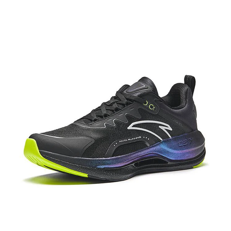 （Men）Anta C37 5.0 Nitrogen Technology Running Shoes - Black - Image 2