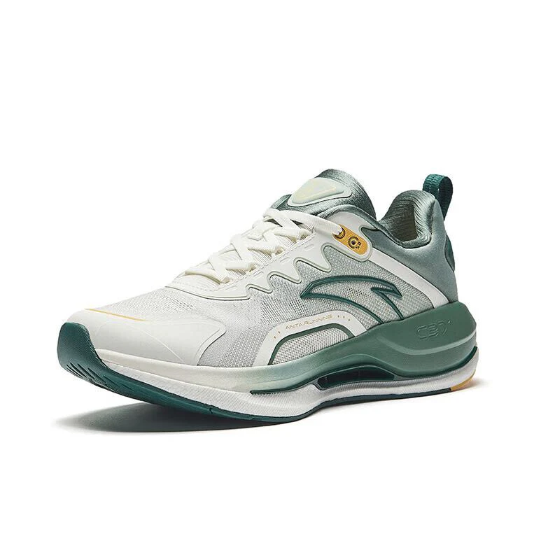 （Men）Anta C37 5.0 Nitrogen Technology Running Shoes - Green/White - Image 2