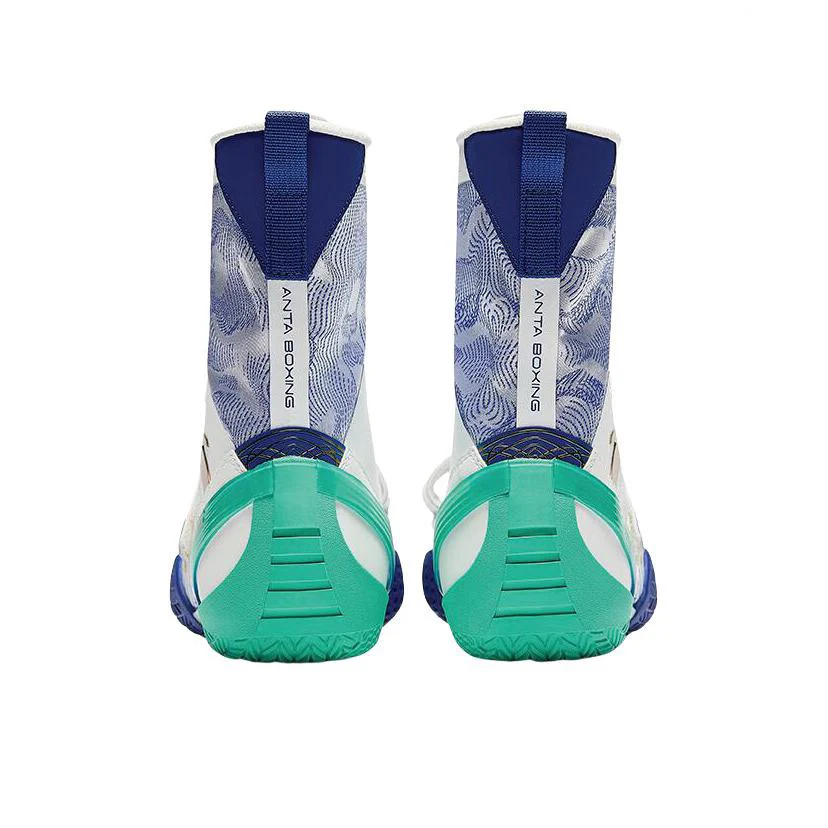 Anta | China National Team 2024 Paris Olympics Professional Boxing Shoes - White/Blue - Image 4