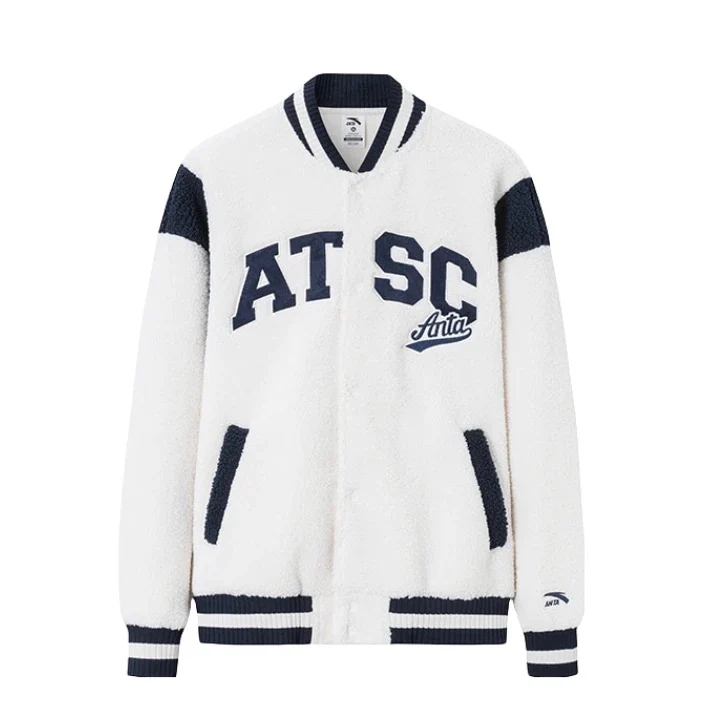 Anta Fleece Baseball Bomber Jackets - Image 2