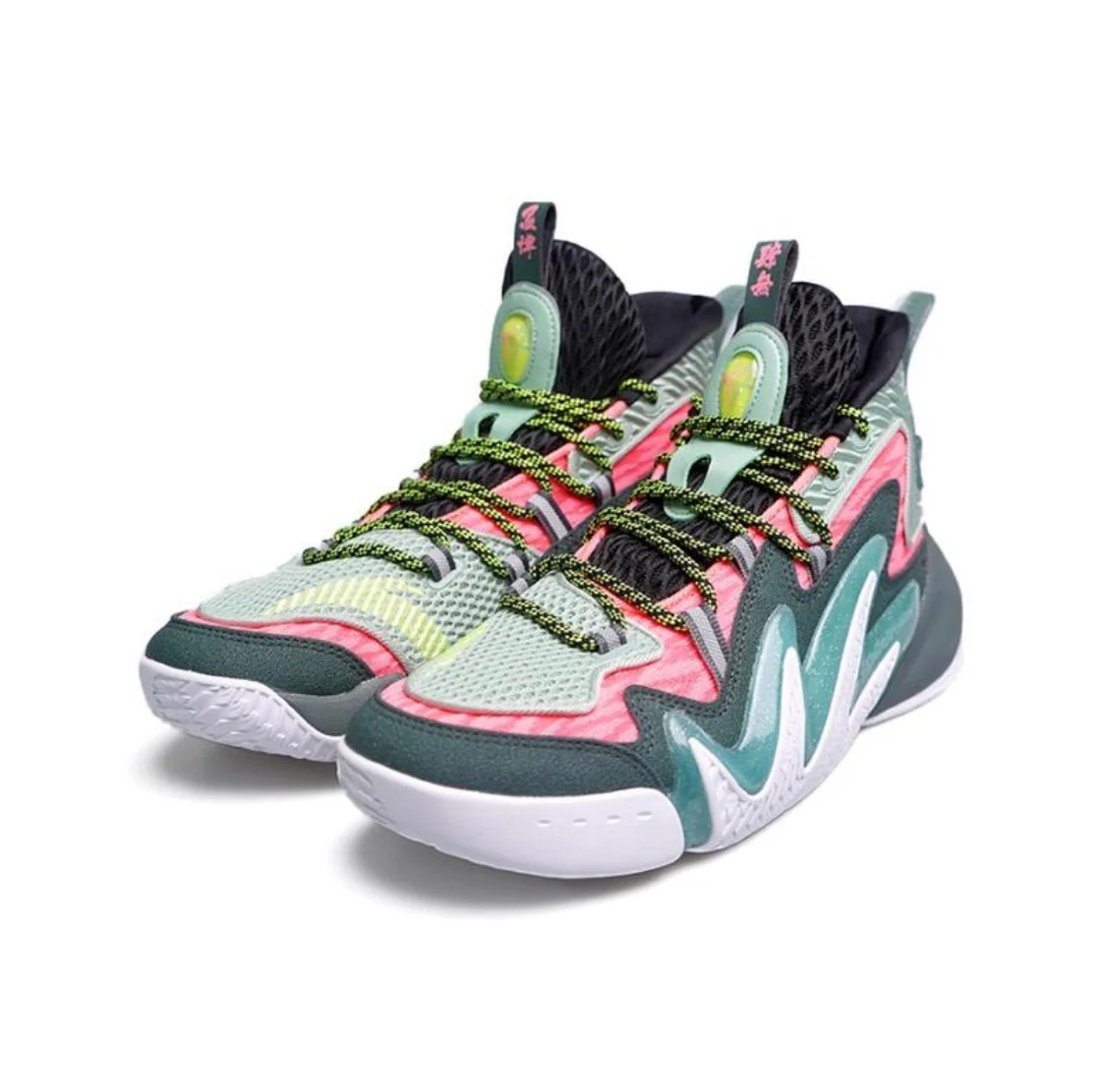 Anta Kids Shock The Game 4.0 Green/Pink - Image 2