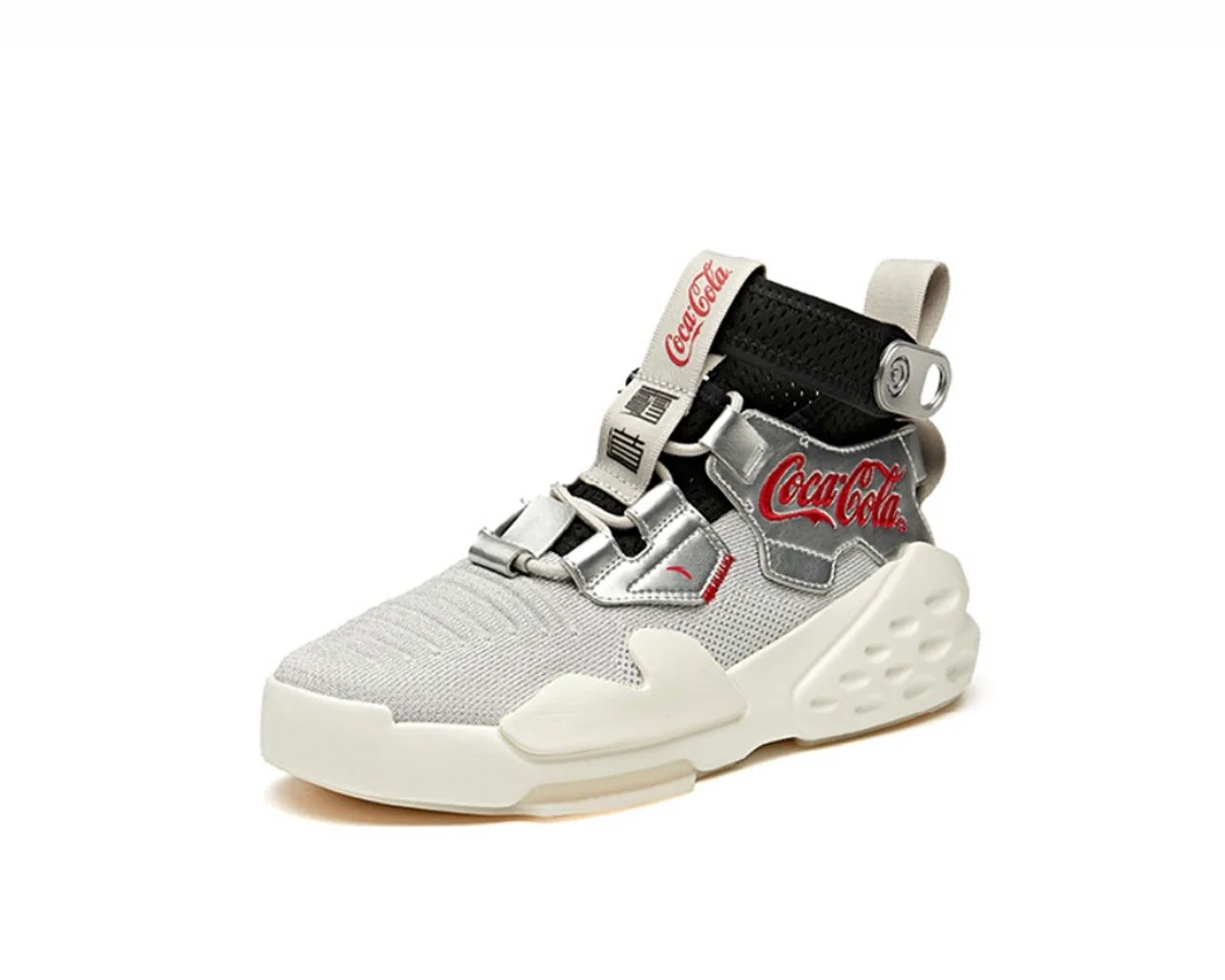Anta Men's Badao Coca Cola x Zero Silver Black - Image 3