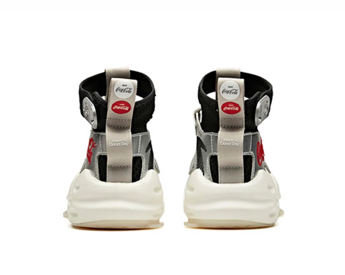 Anta Men's Badao Coca Cola x Zero Silver Black - Image 4