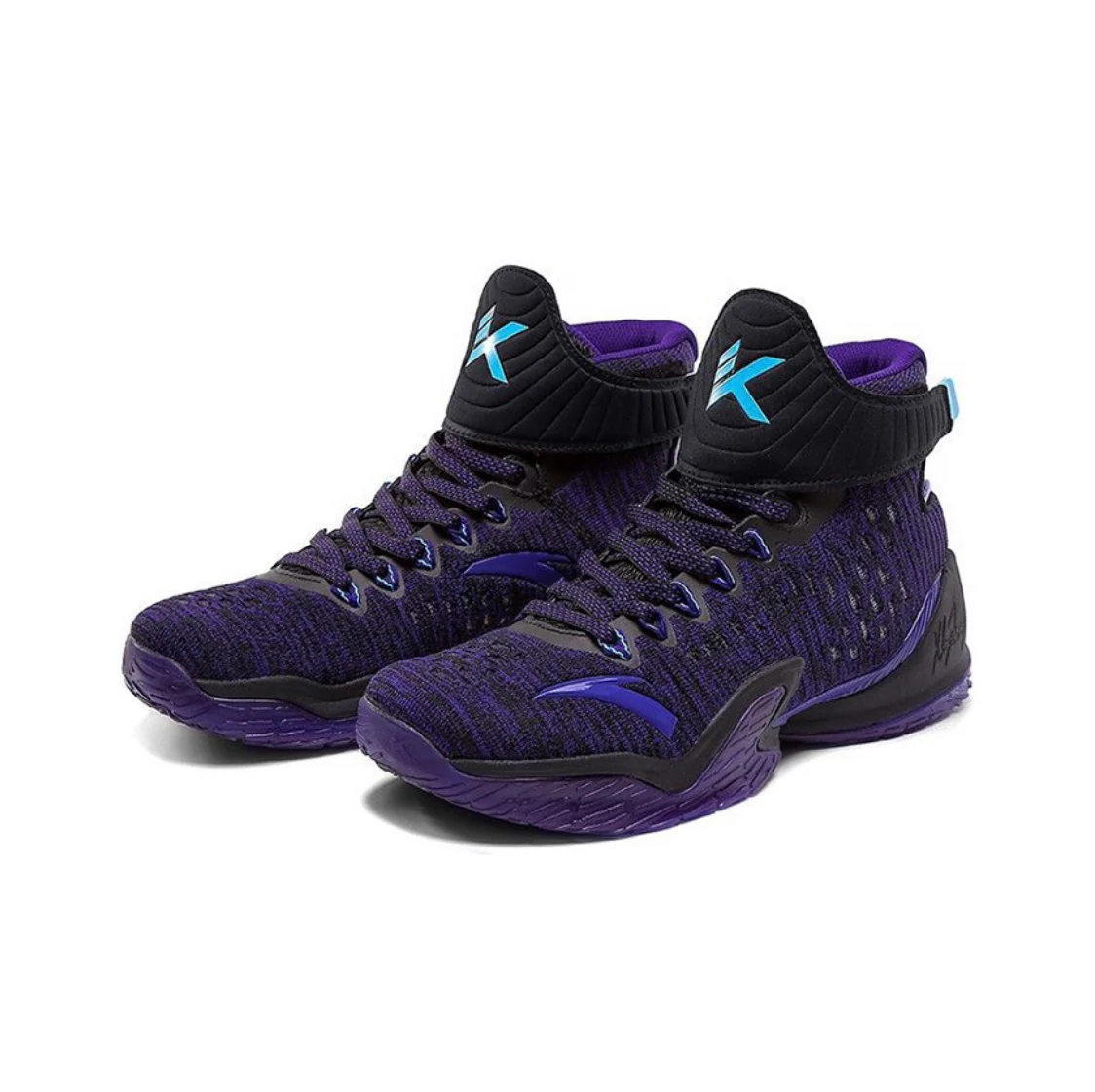 Anta Men's Klay Thompson Kt3 Black/Purple Basketball Shoes - Image 2
