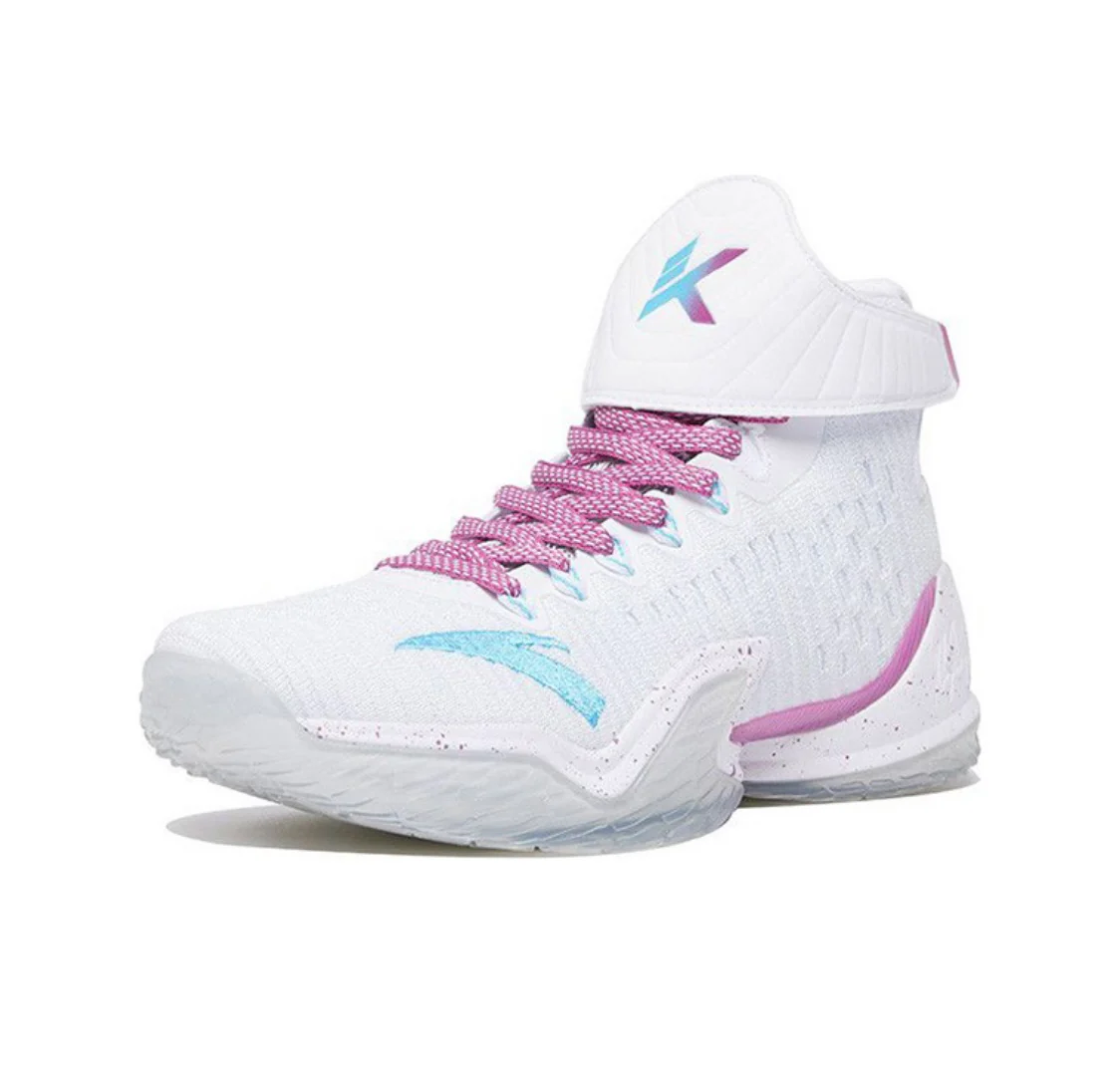 Anta Men's Klay Thompson Kt3 White/Blue/Pink Basketball Shoes - Image 2
