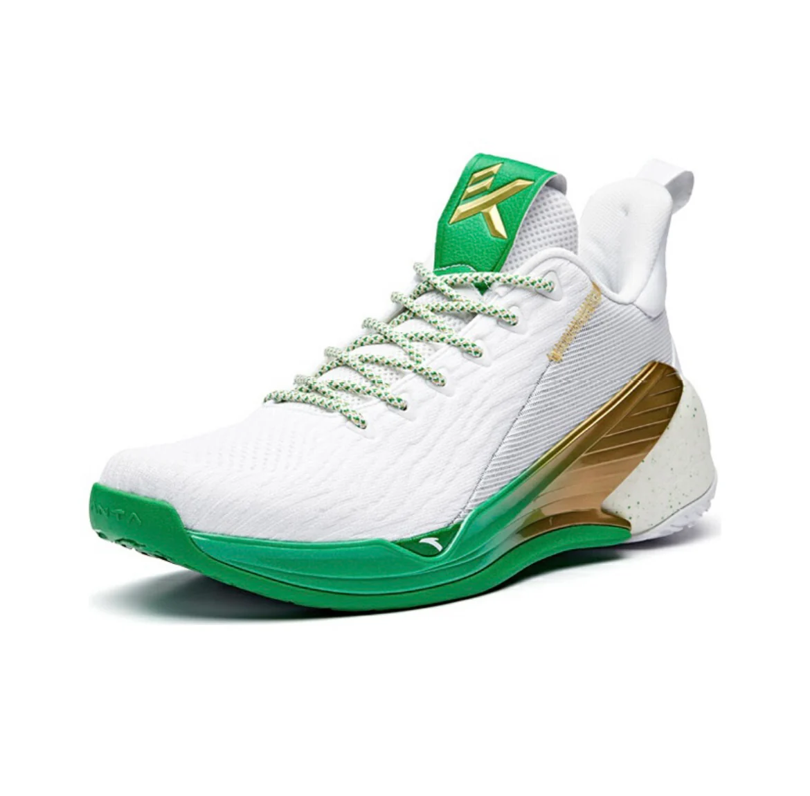 Anta Men's Klay Thompson Kt4 White/Green Basketball Shoes - Image 2