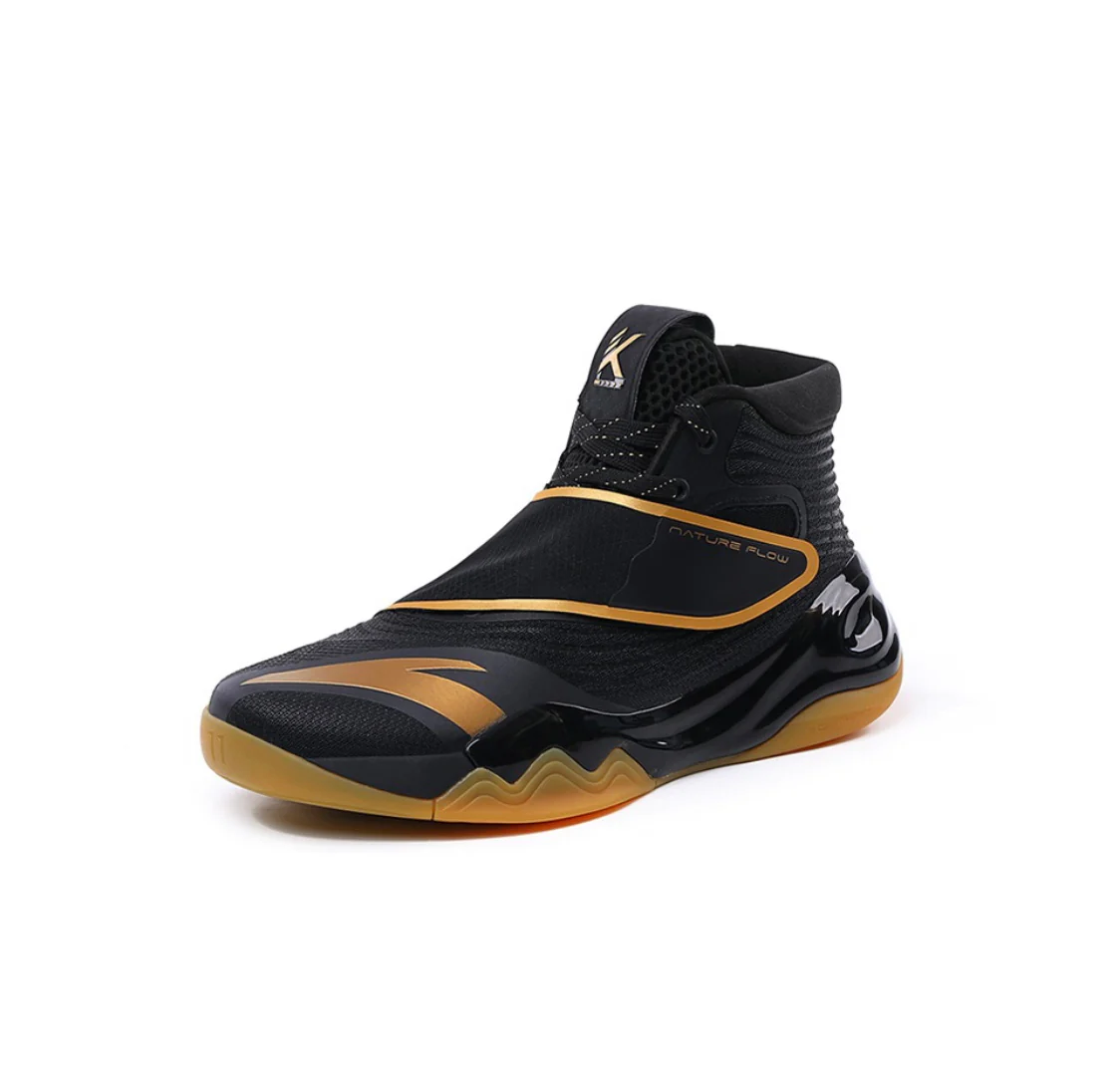 Anta Klay Thompson Kt6 "Black/Gold" High Basketball Shoes - Image 2