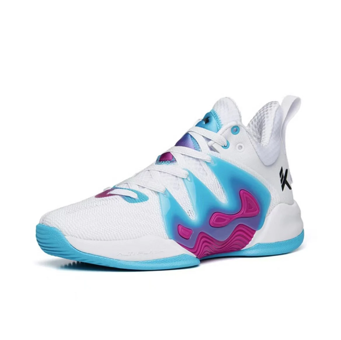 Anta Men's KT "The Mountain 1.0" Low Actual Basketball Shoes - White/Blue/Purple - Image 2