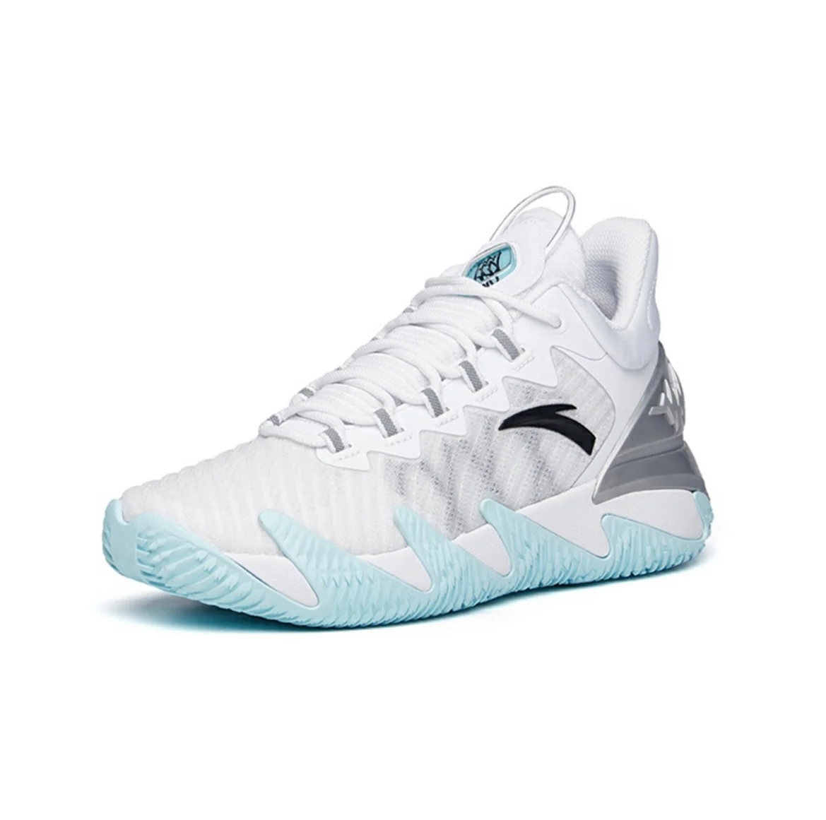 Anta Men's Shock The Game 逆刃 Low Basketball Shoes White - Image 2