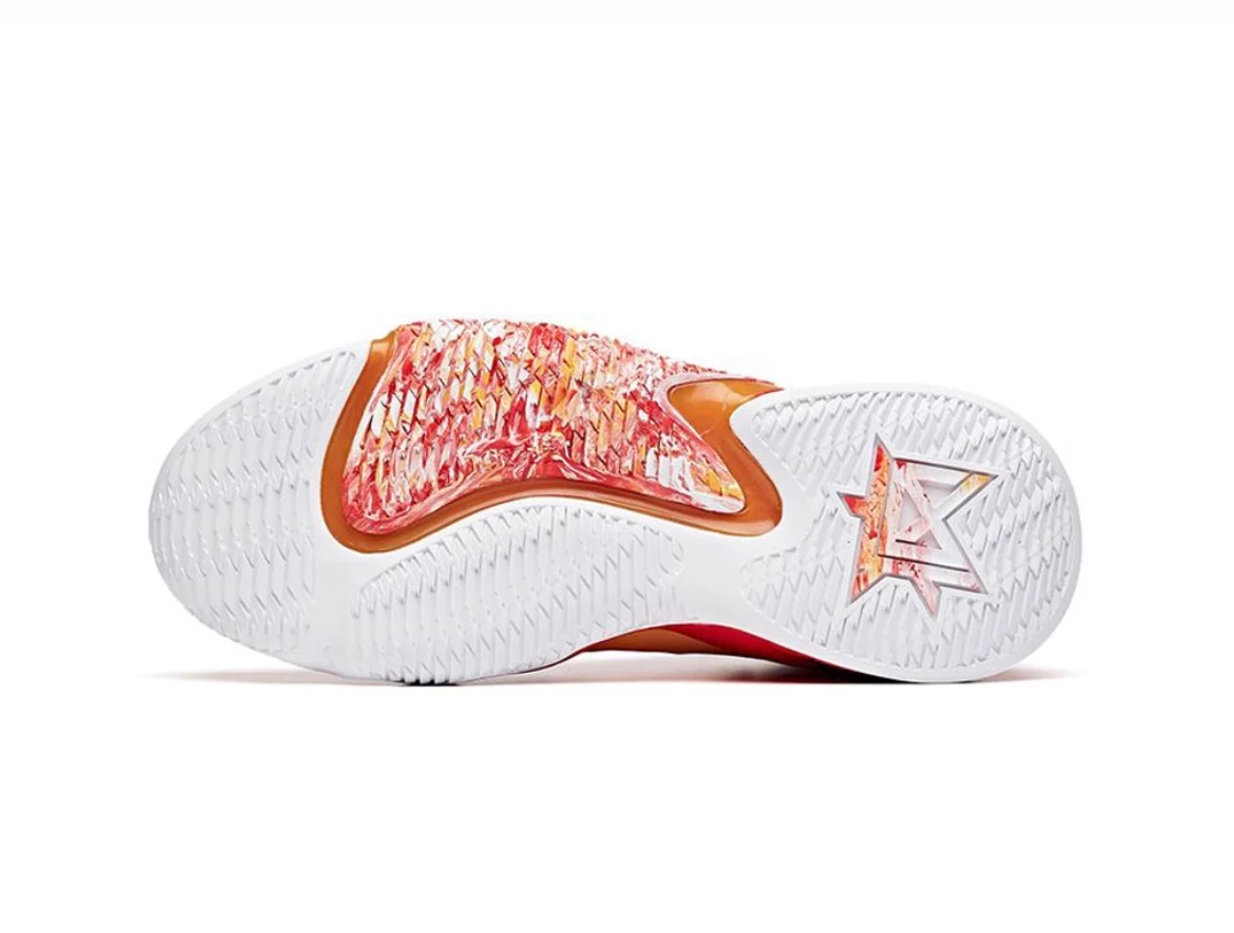 Anta Men's Shock The Game 4.0 Red/Yellow - Image 5