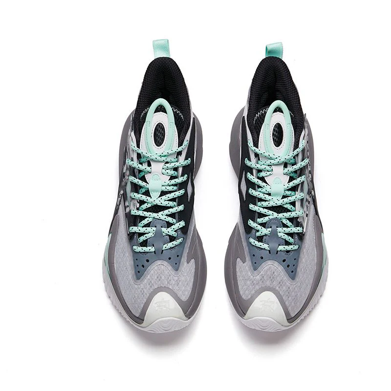 Anta Men's Shock The Game 5.0 Crazy Tide 3.0 High Basketball Shoes Black/Gray - Image 4