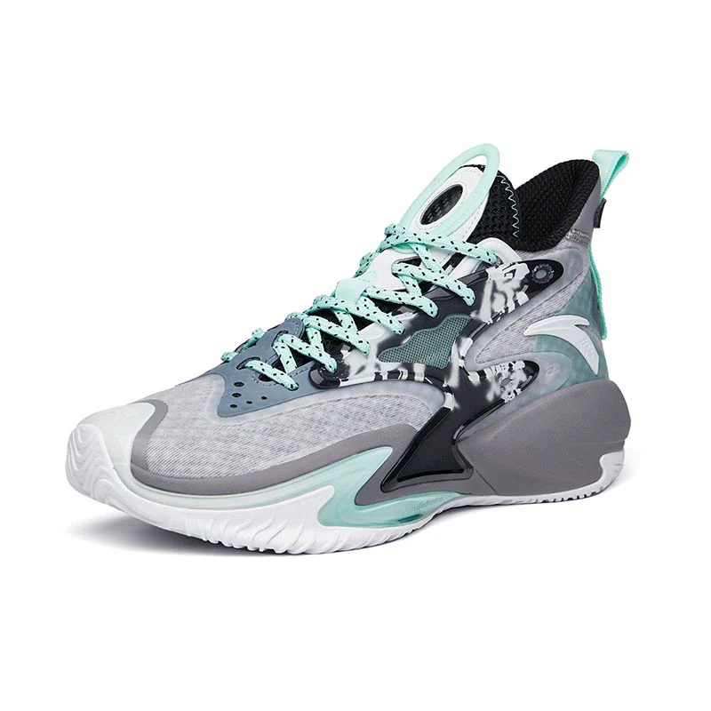 Anta Men's Shock The Game 5.0 Crazy Tide 3.0 High Basketball Shoes Black/Gray - Image 5