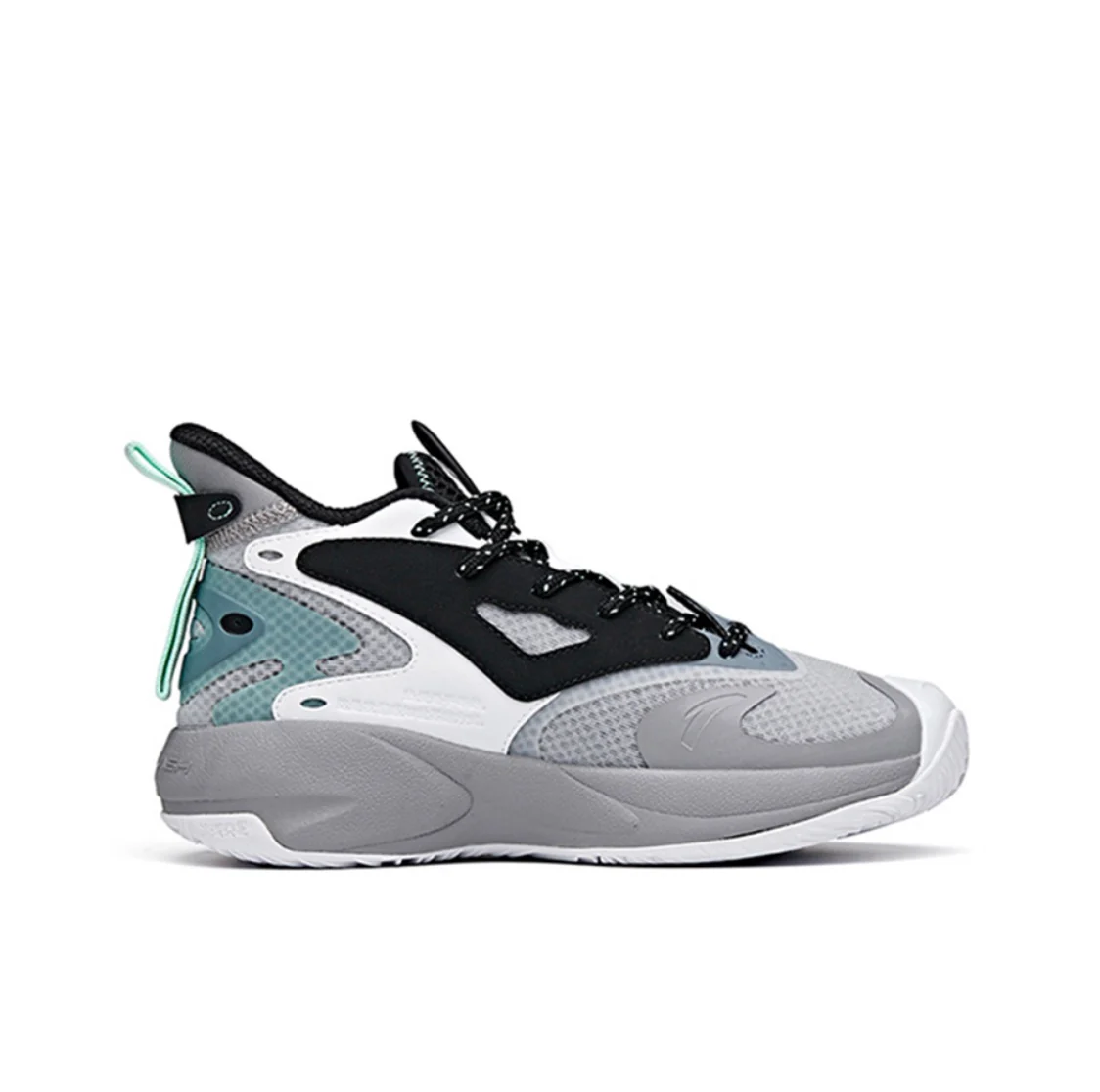 Anta Men's Shock The Game 5.0 Crazy Tide 3.0 High Basketball Shoes Black/Gray - Image 6