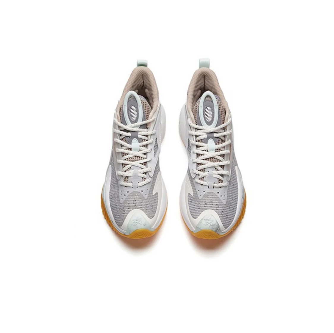 Anta Men's Shock The Game 5.0 Crazy Tide 3.0 High Basketball Shoes Light Grey - Image 3
