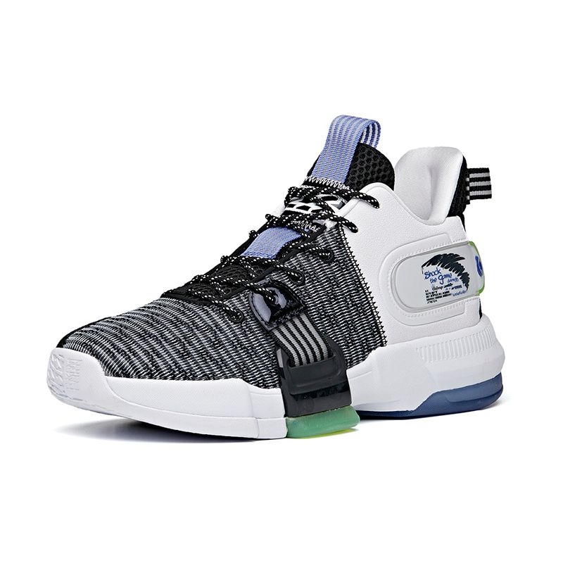 Anta Men's Shock The Game "Daringly" 2.0 Black/White/Green - Image 2