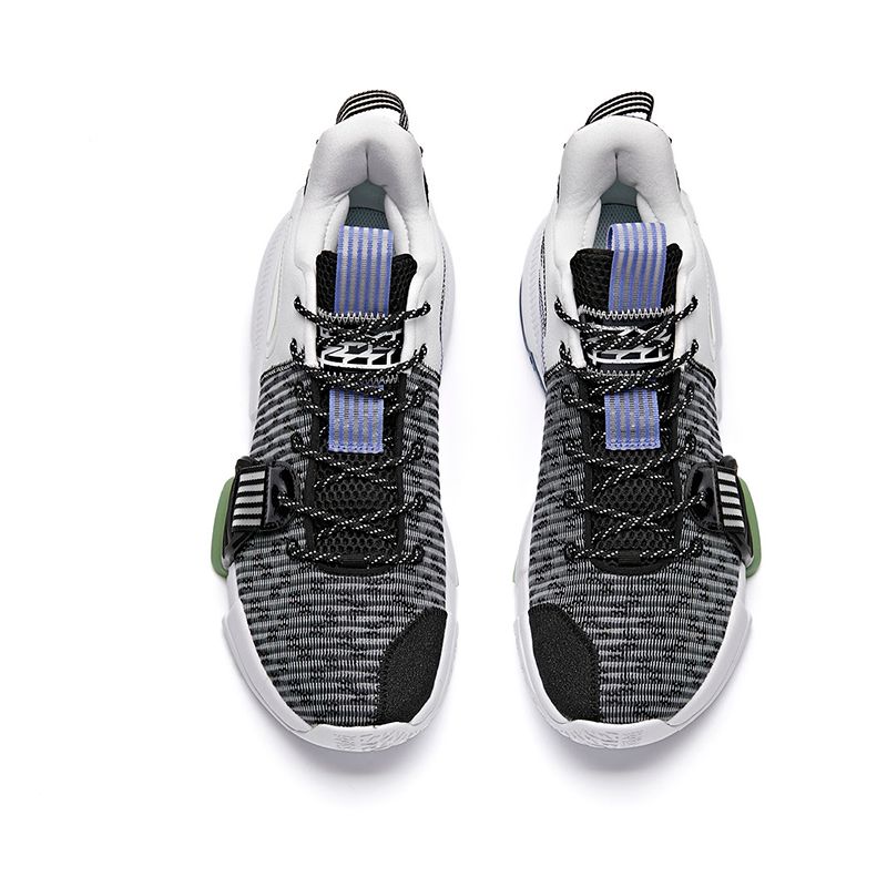 Anta Men's Shock The Game "Daringly" 2.0 Black/White/Green - Image 5