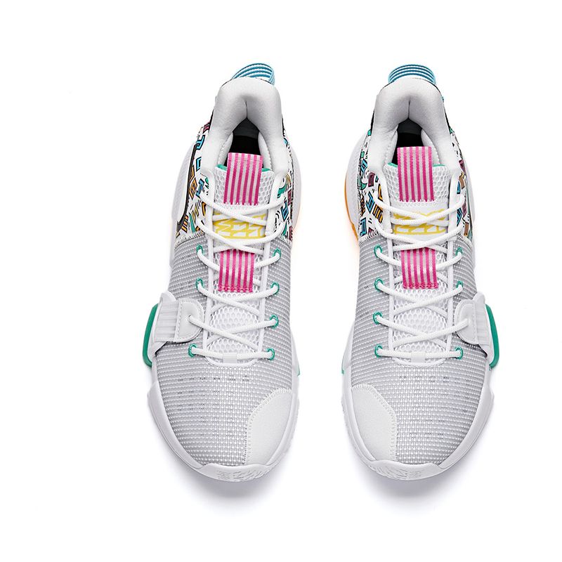 Anta Men's Shock The Game "Daringly" 2.0 White/Black/Green - Image 4