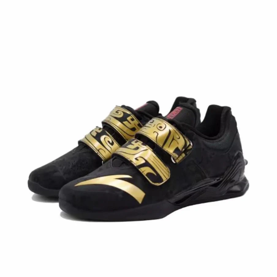 Anta 2 National Team Professional Weightlifting Shoes / Squat Shoes - Black/Gold - Image 2