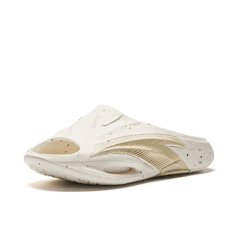 Anta Nitrogen Bubble Leisure Sports Recovery Slippers - White/Gold - Image 2