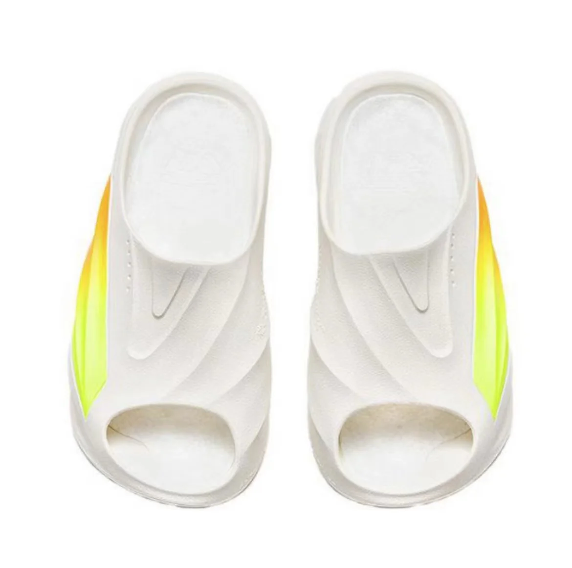 Anta Nitrogen Bubble Leisure Sports Recovery Slippers - White/Orange/Green - Image 4
