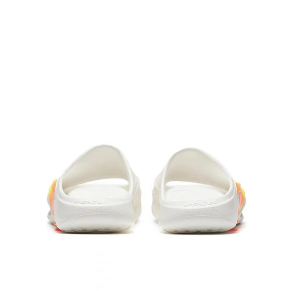 Anta Nitrogen Bubble Leisure Sports Recovery Slippers - White/Orange/Green - Image 5
