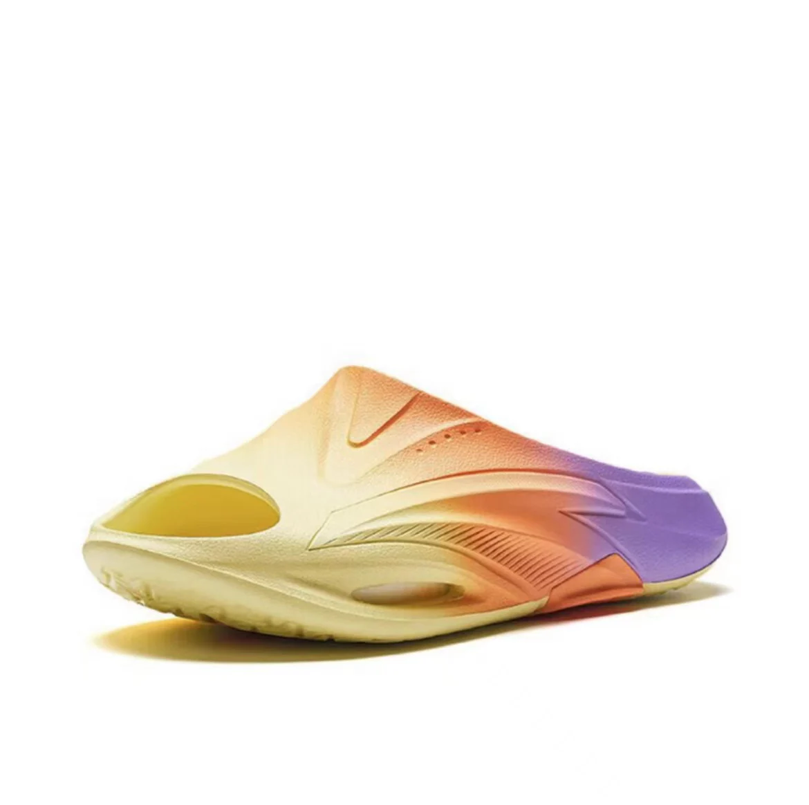 Anta Nitrogen Bubble Leisure Sports Recovery Slippers - Yellow/Orange/Purple - Image 4