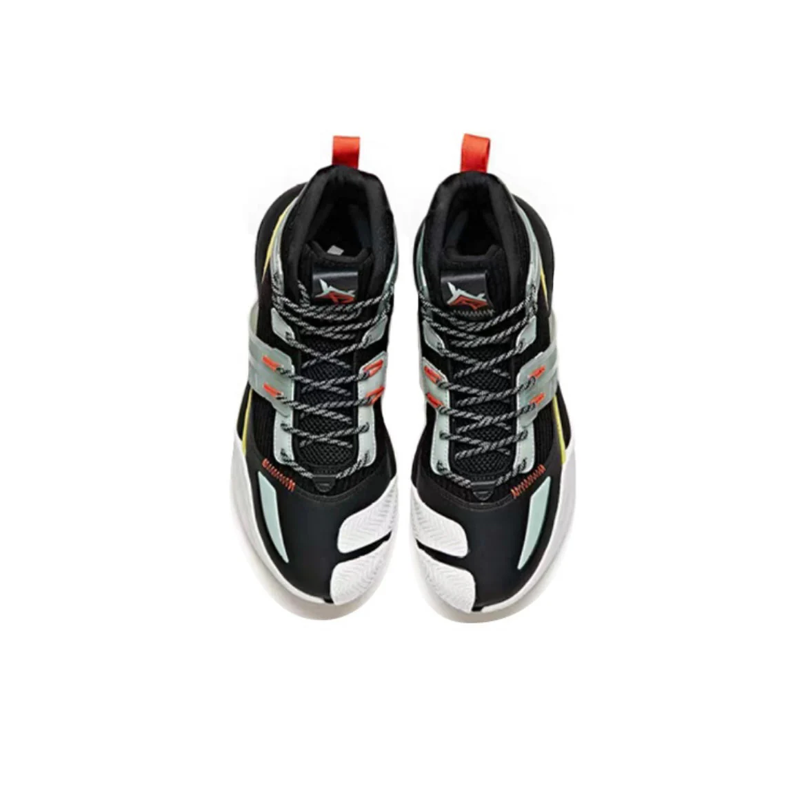 Anta Quick Fight 4 High Suede Basketball Shoes - Black/Green - Image 4