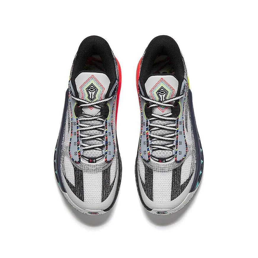 Anta Shock Wave 6 - Gray/Yellow/Red - Image 4