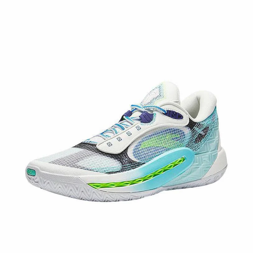 Anta Shock Wave 6 - White/Blue - Image 2