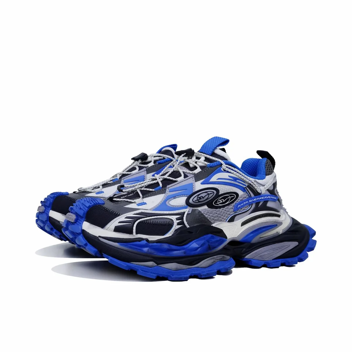 ANTA SNEAKERVERSE StrataVerse Rock Layer Low Dad Shoes - Blue/Gray - Image 2
