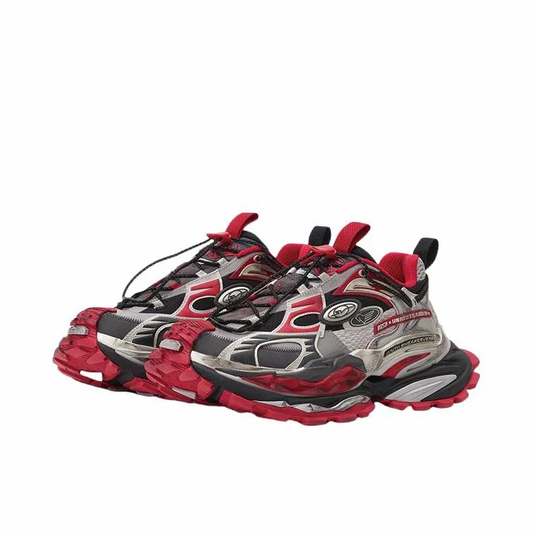 ANTA SNEAKERVERSE StrataVerse Rock Layer Low Dad Shoes - Red/Gray - Image 2