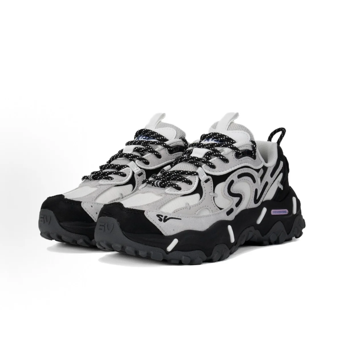 （Women）ANTA SNEAKERVERSE SV Cookie Fashionable Lifestyle Shoes - White/Gray - Image 2