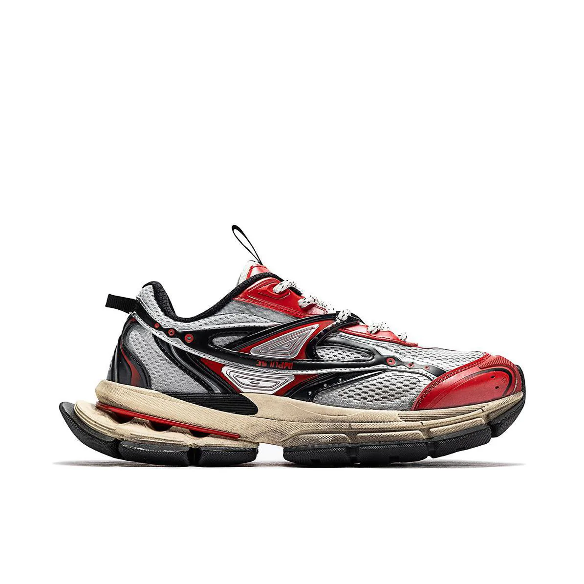 ANTA SNEAKERVERSE SV Impulse Pulse Life Casual Shoes - Grey/Red/Black - Image 5