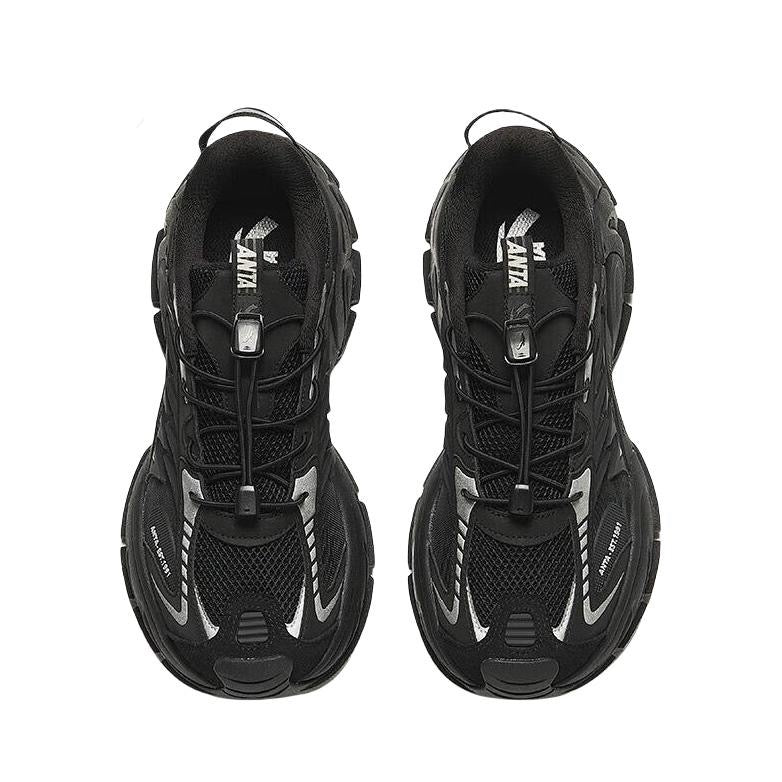 (Men & Women) Anta Star Moon 2 Retro Dad Shoes - Basic Black - Image 3
