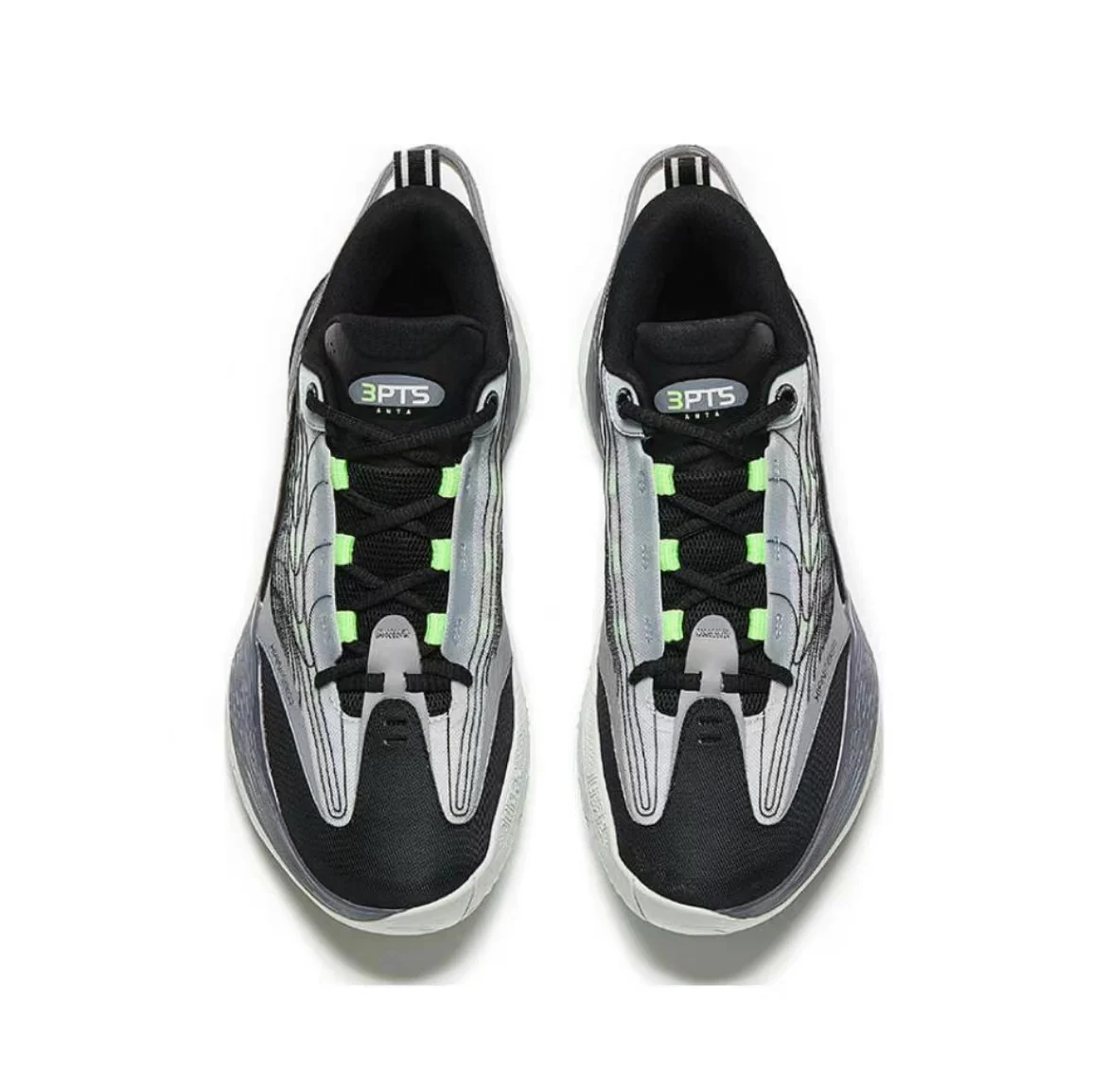 Anta Three-Point Rain 1V2 - Green/Gray - Image 3