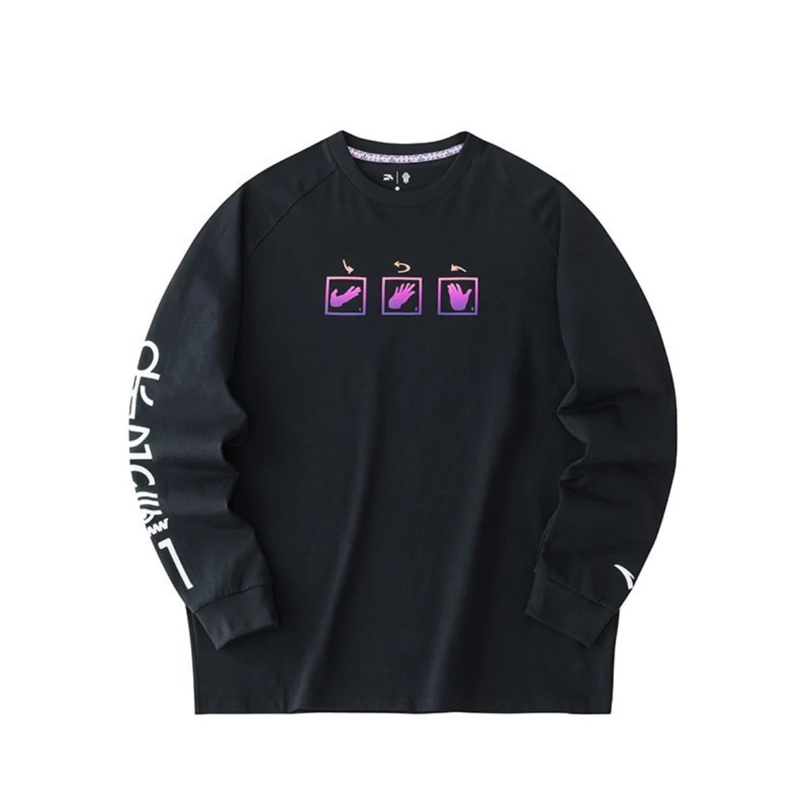 Anta | Tour Crewneck Pullover Sweatshirt - Black/White