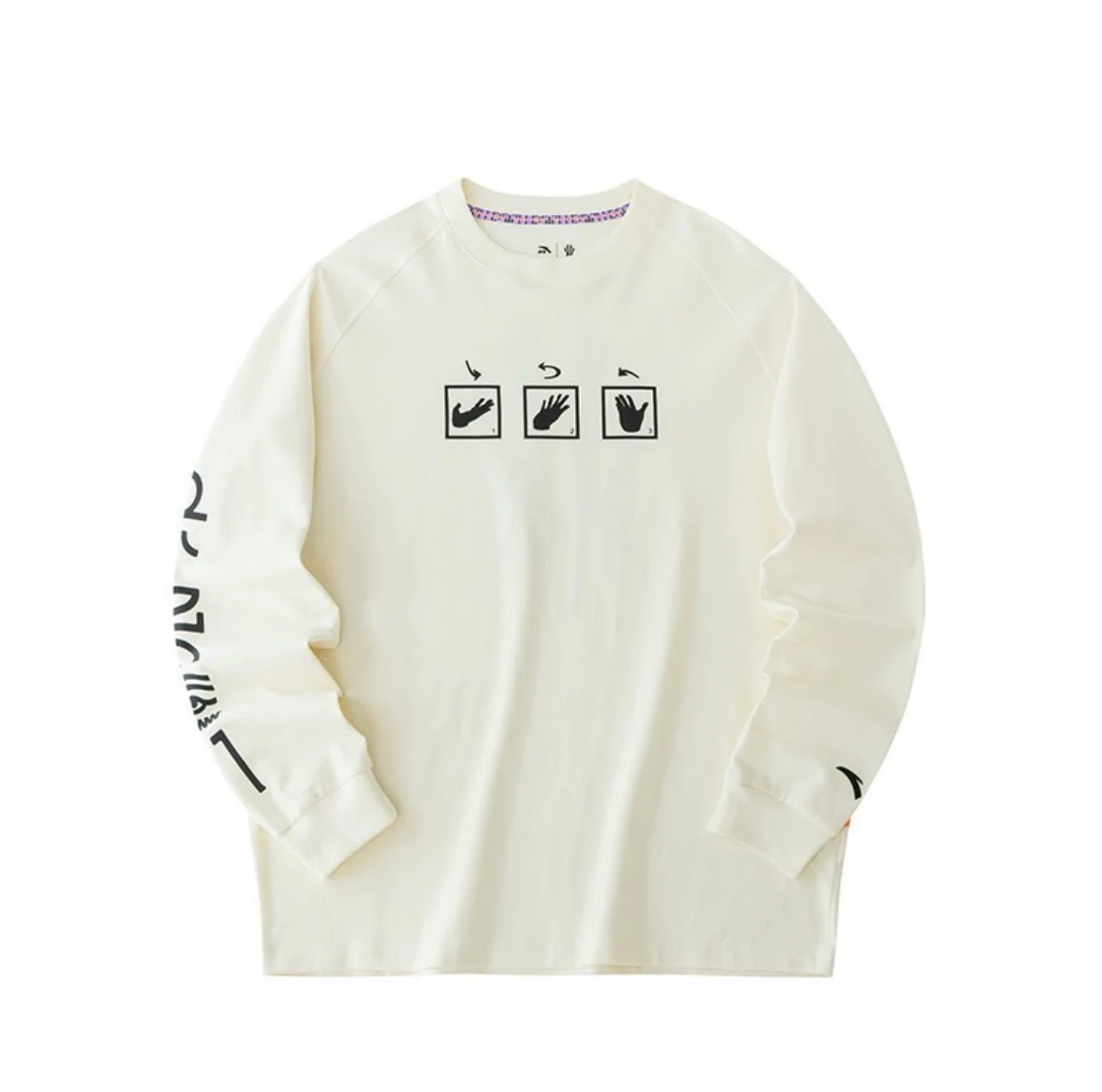 Anta | Tour Crewneck Pullover Sweatshirt - Black/White - Image 3
