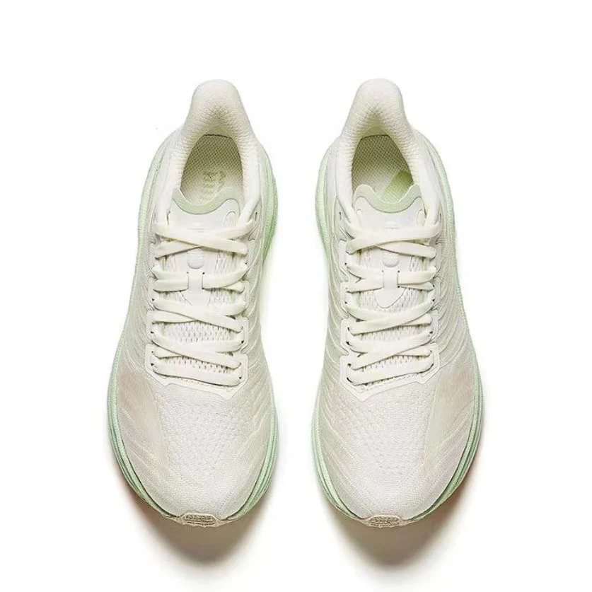 Anta Woman's Mach 4.0 Racing Running Shoes - White/Green - Image 2
