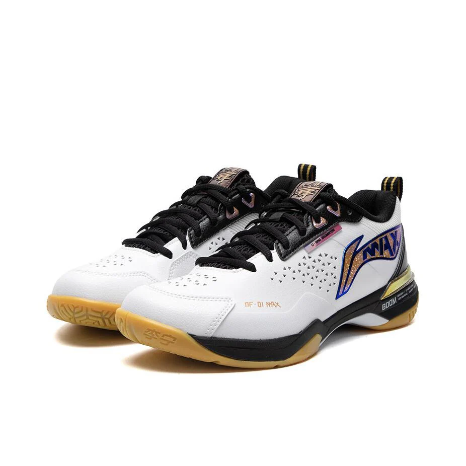 【Fu Haifeng】Blade DF-01 Max | Li-Ning Badminton Shoes - White/Black - Image 2
