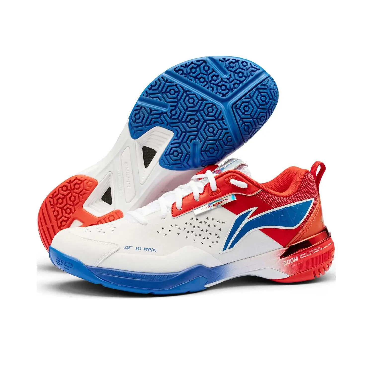 Blade DF-01 Max | Li-Ning Badminton Shoes - White/Red/Blue - Image 2