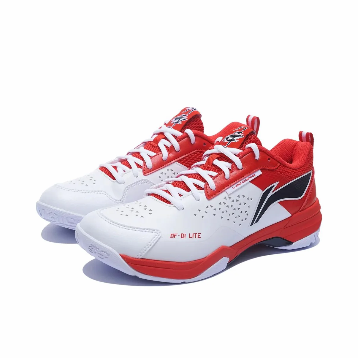 Blade DF Lite | Li-Ning Badminton Shoes - White/Red - Image 2