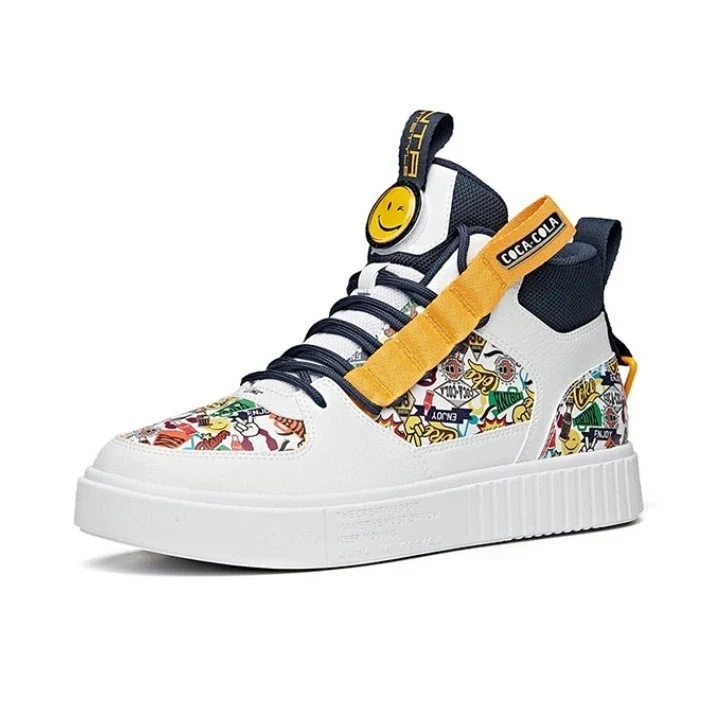 Coca Cola x Anta Anti-slip Skateboard Shoes - White/Blue - Image 2