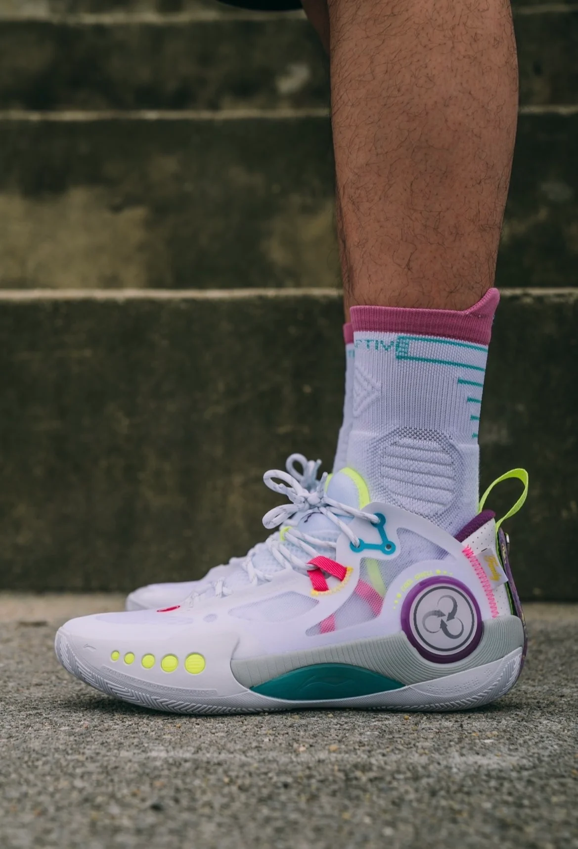 D'Angelo Russell x Li Ning Wade Shadow 3 - White/Yellow - Image 3
